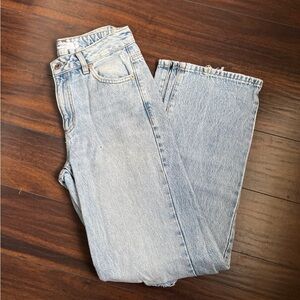 Garage Denim Straight Leg Jeans - Light Blue